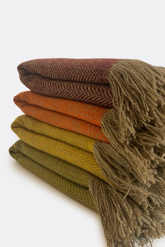 Gujjar Two Tone Cashmere Throw